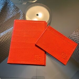 Authentic leather passport holder and wallet.